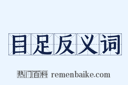 目足反义词是什么意思的图片